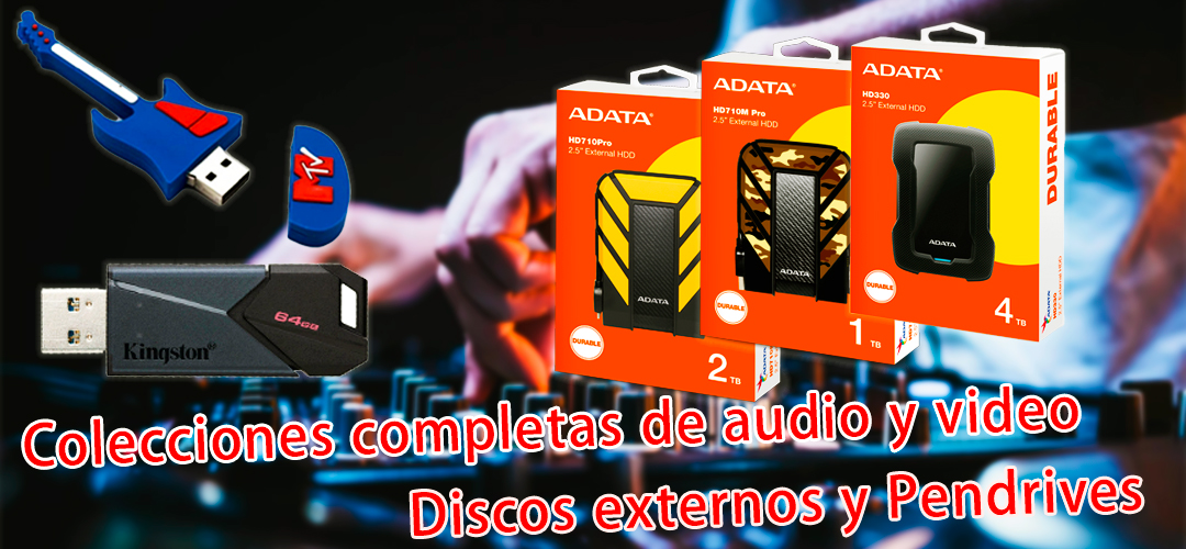 Discos externos y pendrives